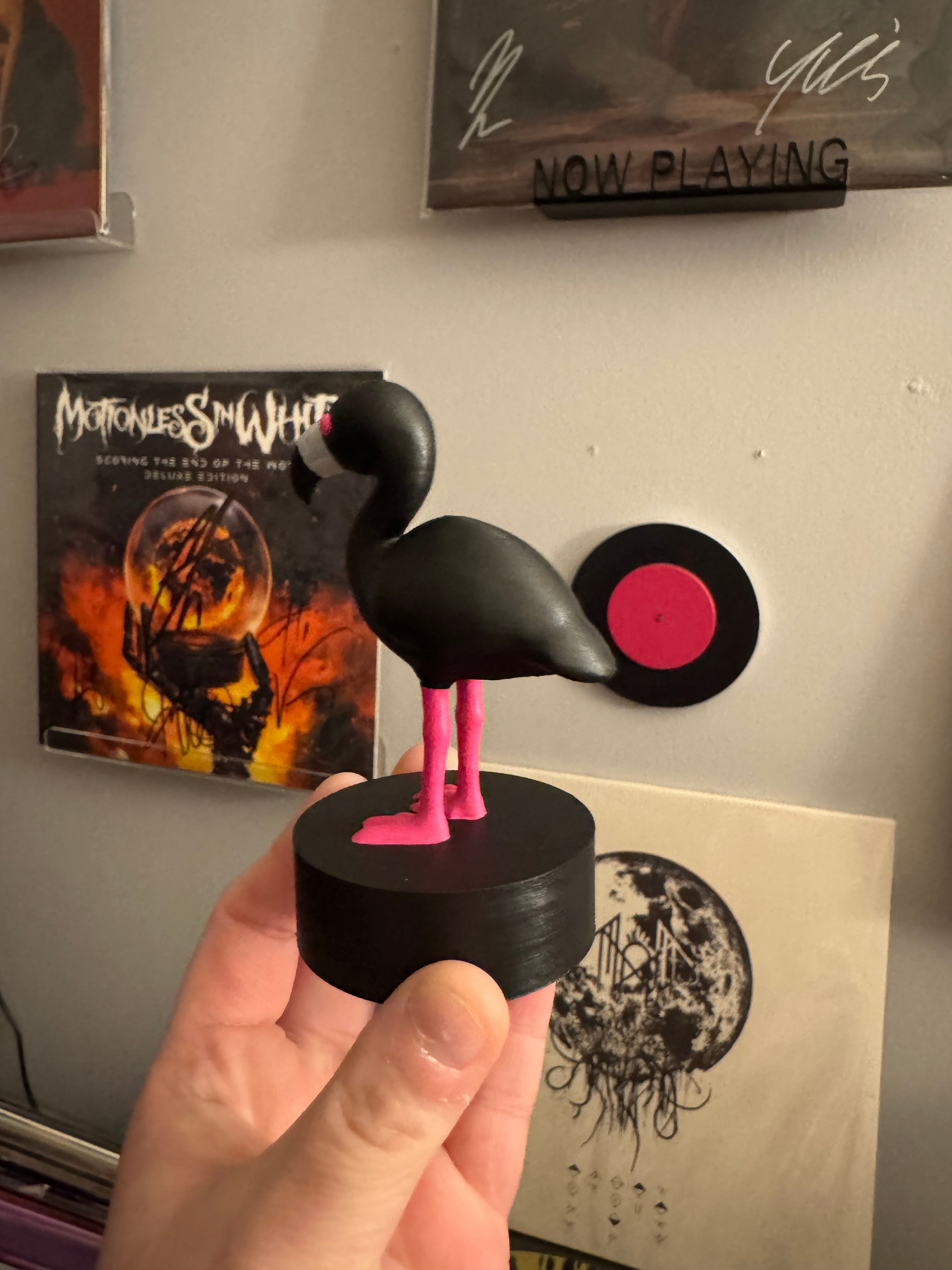 Flamingo Vinyl Record Topper