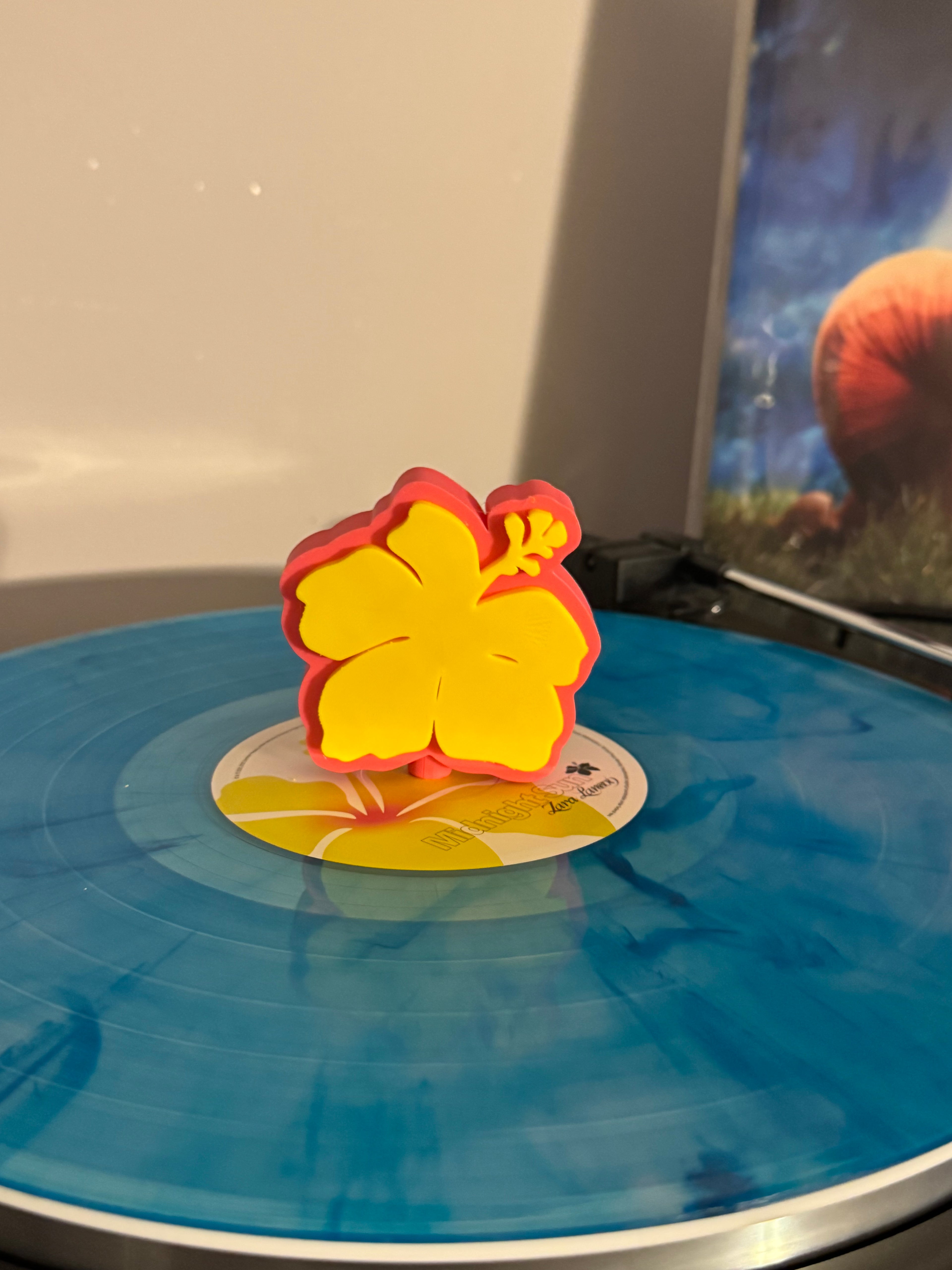 Midnight Flower Vinyl Record Topper