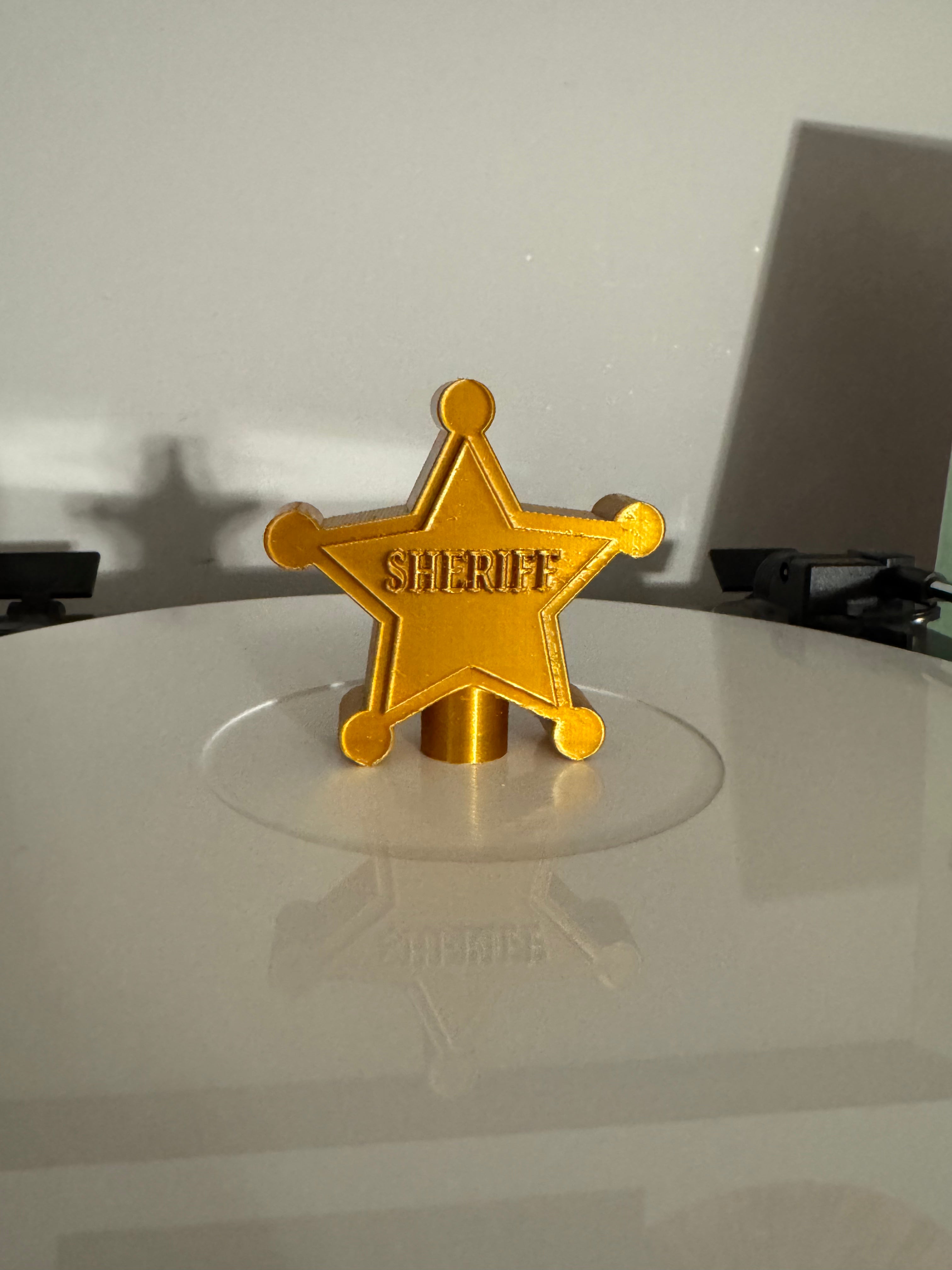 Sheriff’s Badge Vinyl Record Topper